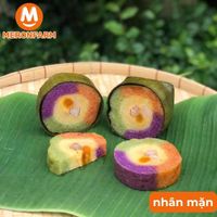 Bánh tét ngũ sắc Trà Cuôn nhân mặn